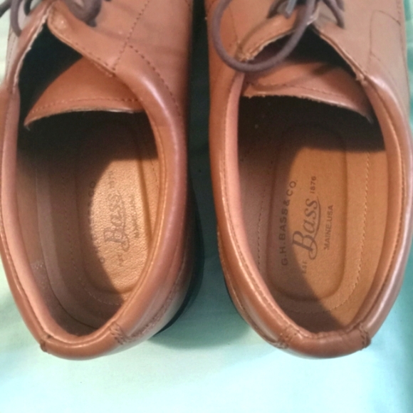 EUC! Mens Brown Leather Size 11M G.H. Bass Co. Shoes Church Work Holidays - Picture 4 of 7